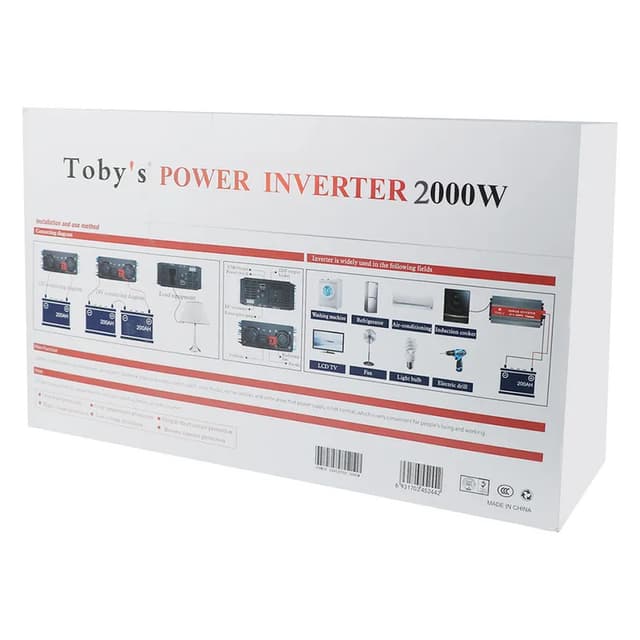 محول كهربائي للسيارة 2000 واط Toby's Power Inverter
