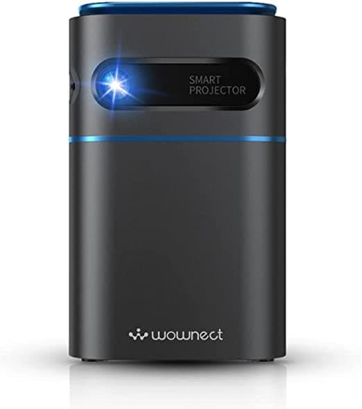 بروجكتر صغير محمول بالبطارية مناسب للمعلمين Wownect Mini DLP Support 1080P Portable Projector سعة 7000 مللي أمبير