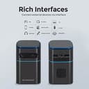 بروجكتر صغير محمول بالبطارية مناسب للمعلمين Wownect Mini DLP Support 1080P Portable Projector سعة 7000 مللي أمبير