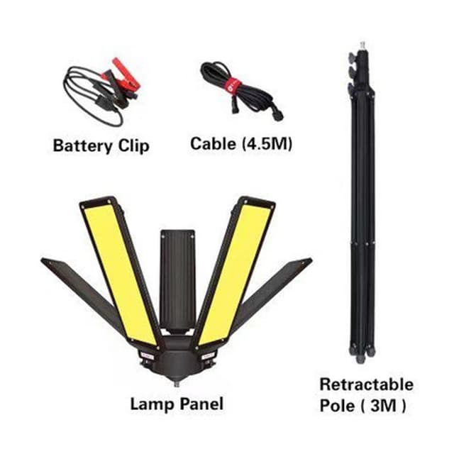 كشاف ليد خارجي صنارة للرحلات 15000 لومن Toby’s VIP-10 Pro Sanara Camping Light 5 Led Light Set 150-W