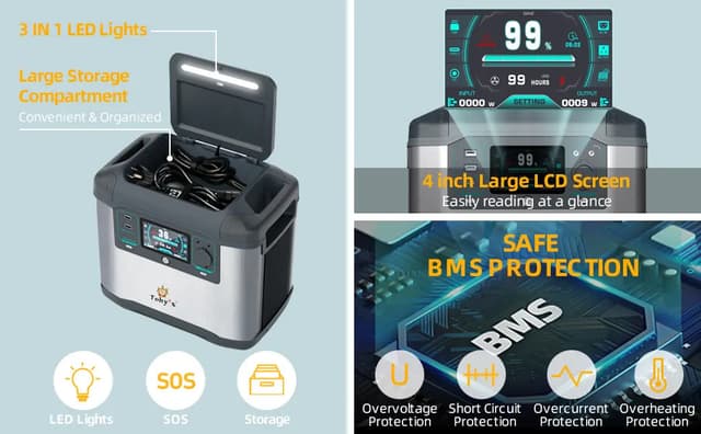 بطارية متنقلة للرحلات 1500W توبيز Toby's Portable Power Station TBS-273A