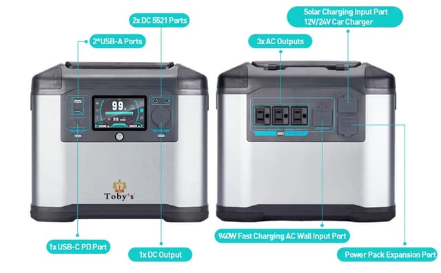 بطارية متنقلة للرحلات 1500W توبيز Toby's Portable Power Station TBS-273A