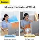 مروحة صغيرة للمكتب Baseus Refreshing Monitor Clip-On & Stand-Up Desk Fan