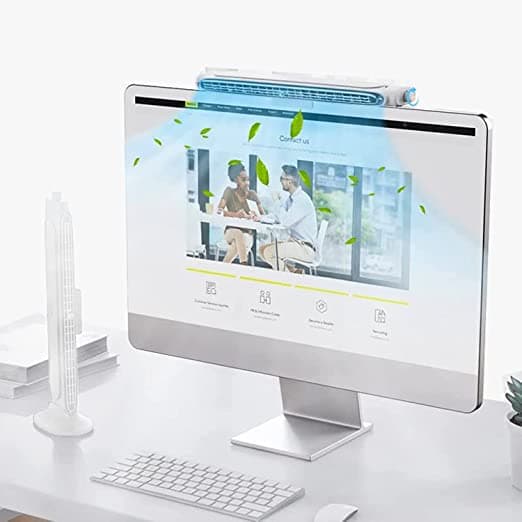 مروحة صغيرة للمكتب Baseus Refreshing Monitor Clip-On & Stand-Up Desk Fan