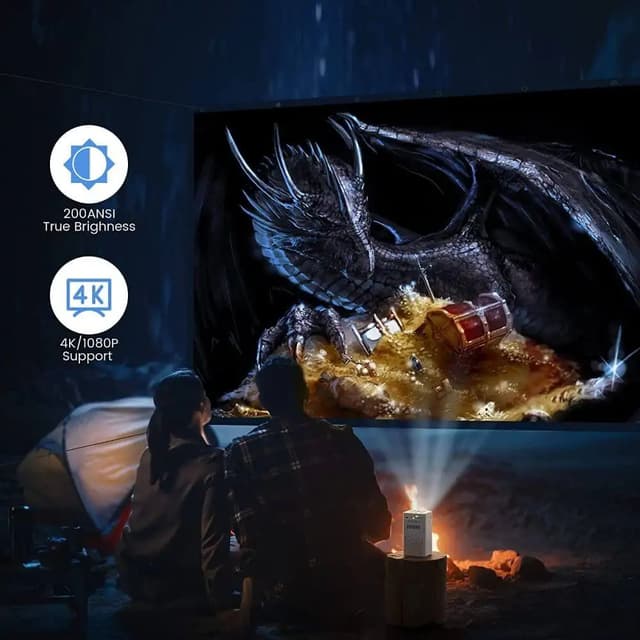 بروجكتر صغير محمول بالبطارية فولتو Volto Sky 009 Pro 3D Smart Projector Android Mini Pocket