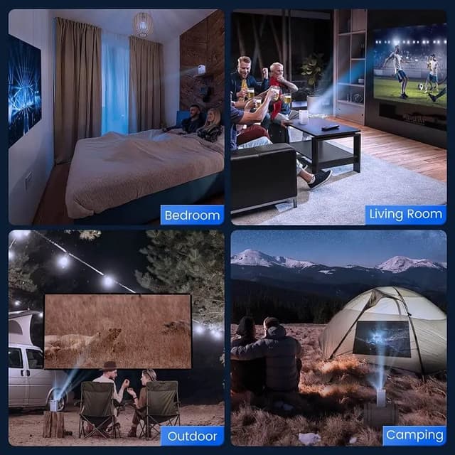 بروجكتر صغير محمول بالبطارية فولتو Volto Sky 009 Pro 3D Smart Projector Android Mini Pocket