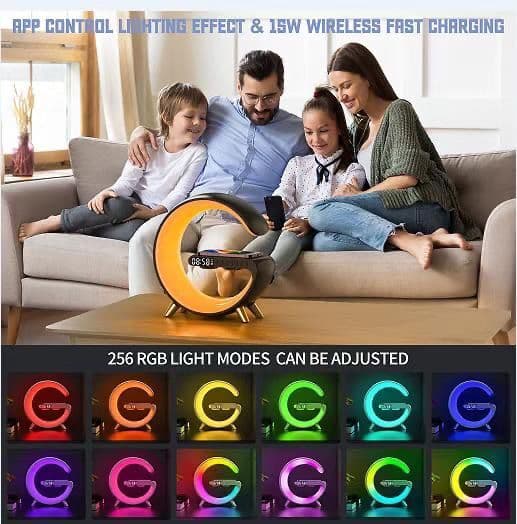 N69 Multifunction Alarm clock BT 5.0 Speakers LED Night lamp