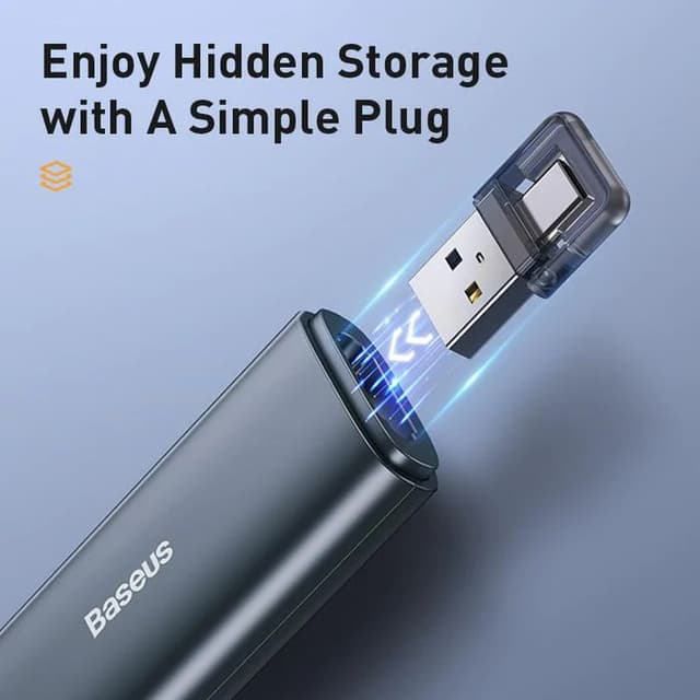 Baseus Orange Dot Wireless Presenter (Red Laser) Grey