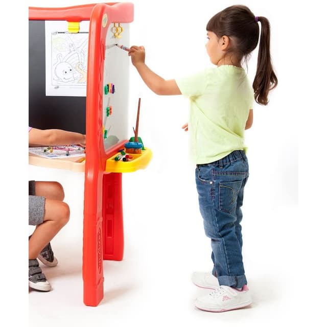 لعبة لوحة الرسم المزدوجة سوبر دوبر من كرايولا للأطفال مع كرسي  Crayola Super Duper Art Studio
