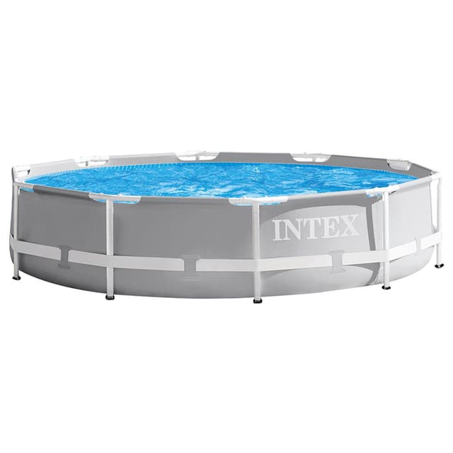 مسبح 10×30 انش رمادي انتكس Intex 10ft x 30 Prism Frame Pool Set