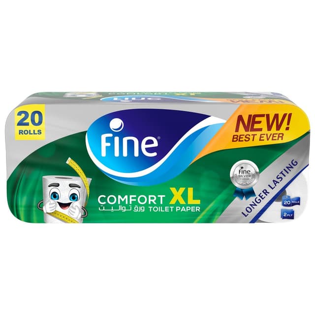 Fine Comfort XL Toliet Paper - Soft 2 Ply 20 Rolls