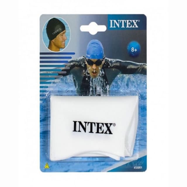 قبعة سباحة سيليكون أبيض انتكس Intex Silicon Swim Cap
