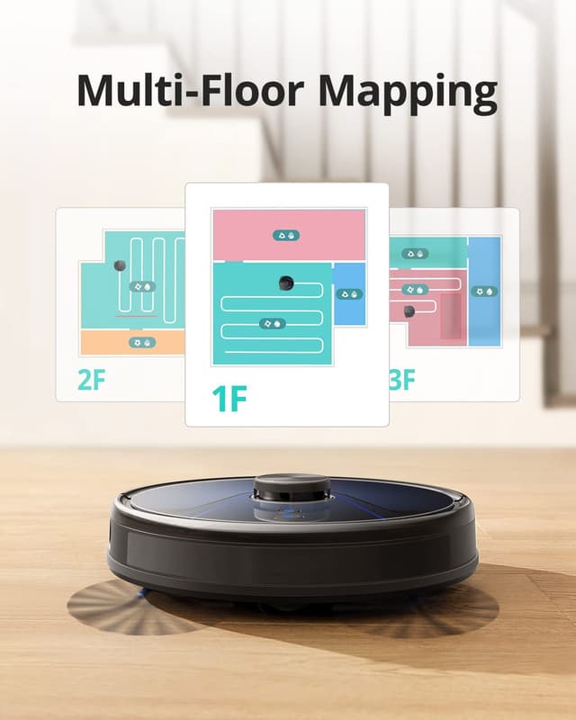 مكنسة يوفي روبوت التنظيف مع صندوق للغبار Eufy Clean L35 Hybrid + Robot Vacuum