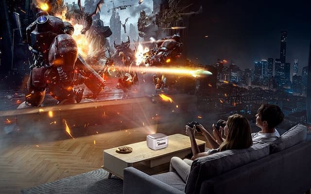 بروجكتر باينتك محمول بالبطارية Byintek Smart Projector 3D UFO R20 Pro