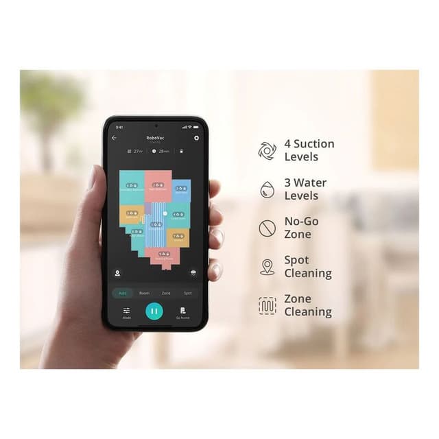 مكنسة يوفي روبوت التنظيف مع صندوق للغبار Eufy Clean L35 Hybrid + Robot Vacuum