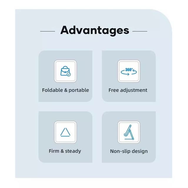 ستاند جوال مكتبي قابل للطي والدوران 360 درجة Rock Metal Rotating Foldable Desktop Holder