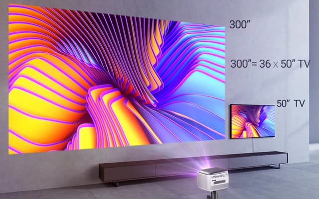 بروجكتر باينتك محمول بالبطارية Byintek Smart Projector 3D UFO R20 Pro