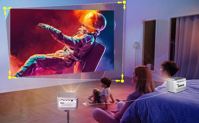 بروجكتر باينتك محمول بالبطارية Byintek Smart Projector 3D UFO R20 Pro