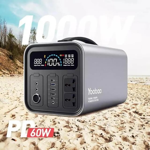 بطارية متنقلة للرحلات 1000 واط Yoobao EN1000S 280800mAh Power Station