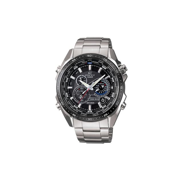 ساعة كاسيو اديفيس كرونوجراف رجالي معدن Casio EDIFICE SOLAR-POWERED CHRONOGRAPH Men Watch EQS-500DB-1A1DR