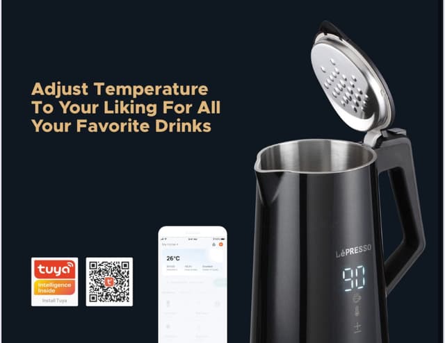 LePresso Smart Cordless Electric Kettle With LED Display
