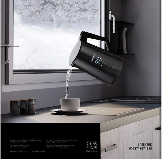 LePresso Smart Cordless Electric Kettle With LED Display