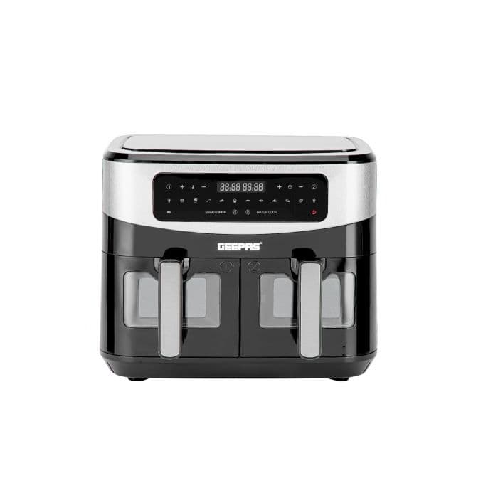 قلاية هوائية مزدوجة جيباس 9 لتر Geepas 9L Dual Basket Digital Air Fryer