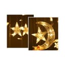 Toby's Ramadan Crescent Moon Star Curtain LED Fairy Lights