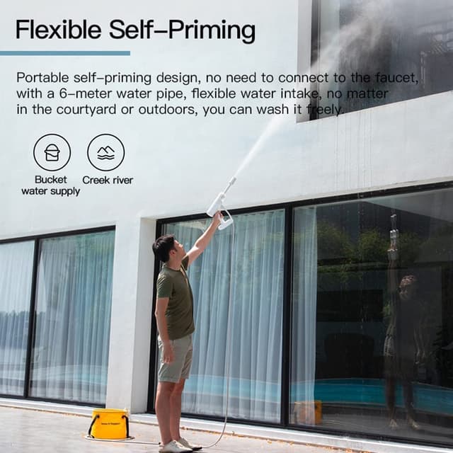 مضخة غسيل سيارات متنقل شاومي 2000 مل أمبير Xiaomi Mijia Wireless High Pressure Car Washer