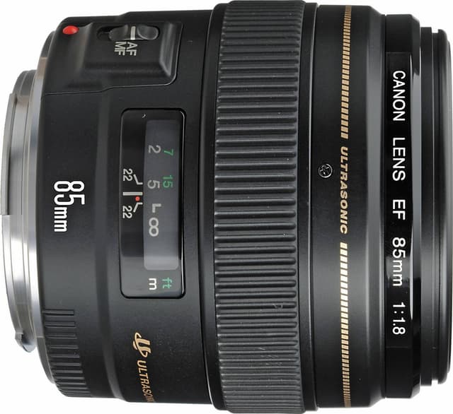 عدسة كاميرا 85 ملم أسود كانون Canon EF 85MM 1.8 USM Lens C85mm18USM