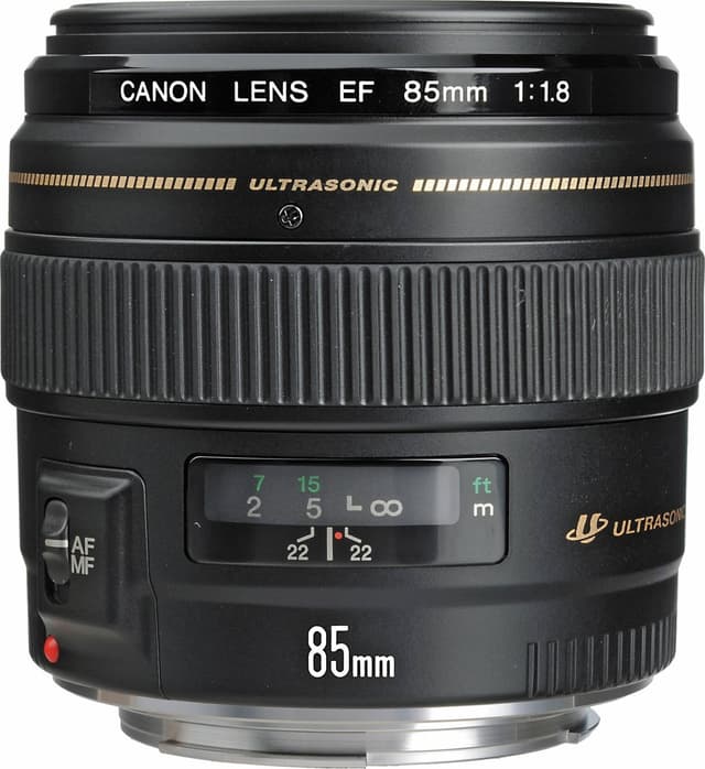عدسة كاميرا 85 ملم أسود كانون Canon EF 85MM 1.8 USM Lens C85mm18USM
