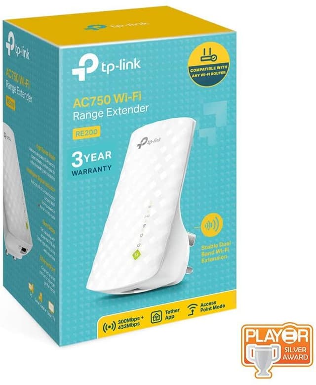 مقوي شبكة واي فاي تي بي لينك TP-Link RE200 AC750 Universal Dual Band