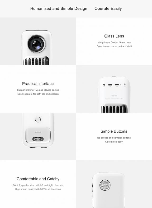 بروجكتر منزلي اندرويد ذكي وانبو تي 2 ار ماكس 120 بوصة Wanbo T2R Max Android 9.0 250 Ansi Lumens