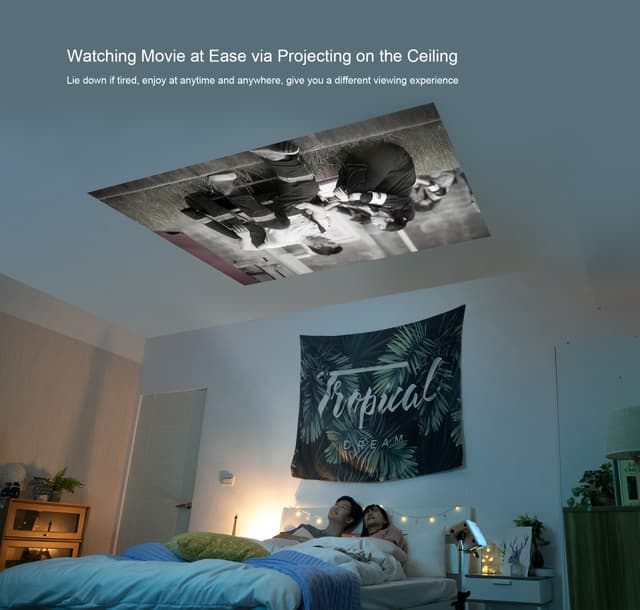 بروجكتر منزلي اندرويد ذكي وانبو تي 2 ار ماكس 120 بوصة Wanbo T2R Max Android 9.0 250 Ansi Lumens