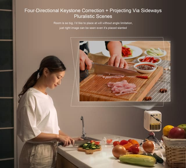 بروجكتر منزلي اندرويد ذكي وانبو تي 2 ار ماكس 120 بوصة Wanbo T2R Max Android 9.0 250 Ansi Lumens