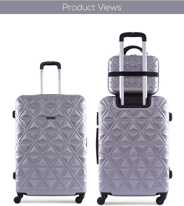 طقم شنط سفر 5 قطع بارا جون Para John Hardside Travel Trolley Luggage Bag Set
