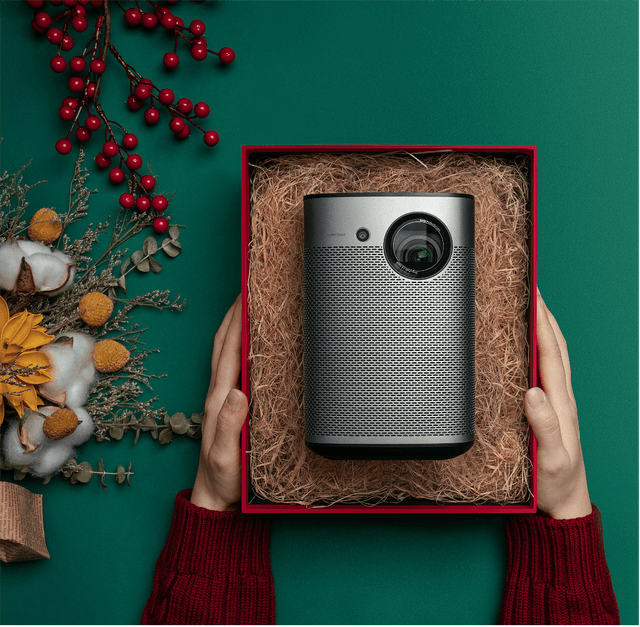 بروجكتر منزلي أندرويد محمول قابل للشحن اكس جيمي هالو 1080 بكسل Xgimi Halo Smart Mini Full HD Portable Projector