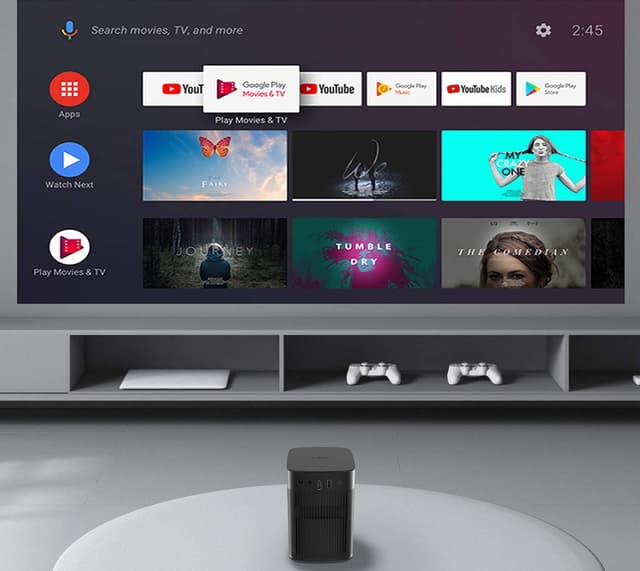 بروجكتر منزلي أندرويد محمول قابل للشحن اكس جيمي هالو 1080 بكسل Xgimi Halo Smart Mini Full HD Portable Projector