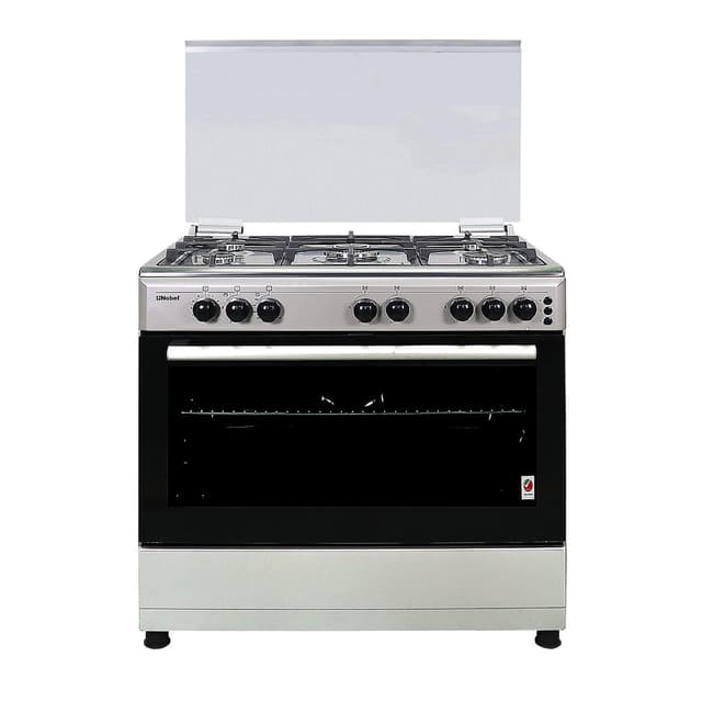 Nobel Gas Cooker Stainless Steel 90x60cm 5 Gas Burners Turkey