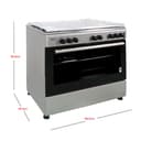 Nobel Gas Cooker Stainless Steel 90x60cm 5 Gas Burners Turkey