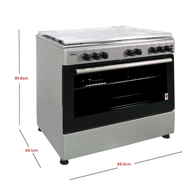 Nobel Gas Cooker Stainless Steel 90x60cm 5 Gas Burners Turkey