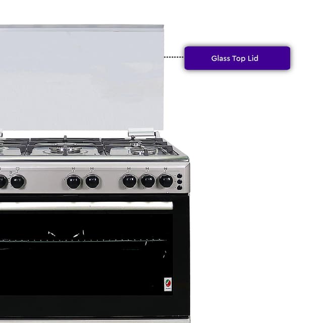 Nobel Gas Cooker Stainless Steel 90x60cm 5 Gas Burners Turkey