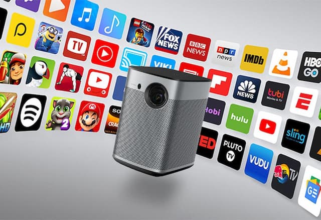 بروجكتر منزلي أندرويد محمول قابل للشحن اكس جيمي هالو 1080 بكسل Xgimi Halo Smart Mini Full HD Portable Projector