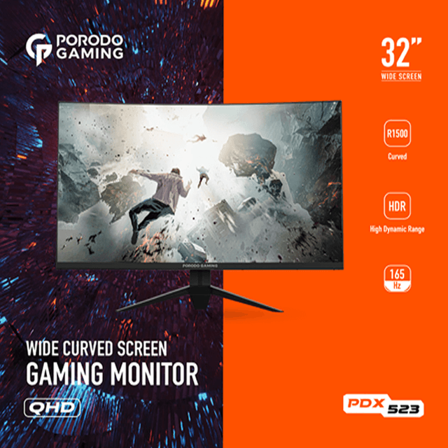 Porodo Gaming Wide-Curved Monitor 32″