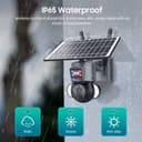كاميرا مراقبة خارجية بالطاقة الشمسية 360 درجة Wireless PTZ Solar Security Camera 4G
