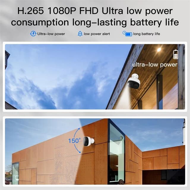 Smart Wireless Battery Camera With Solar Panel