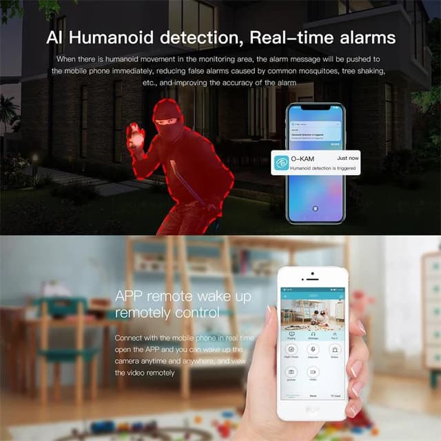 Smart Wireless Battery Camera With Solar Panel