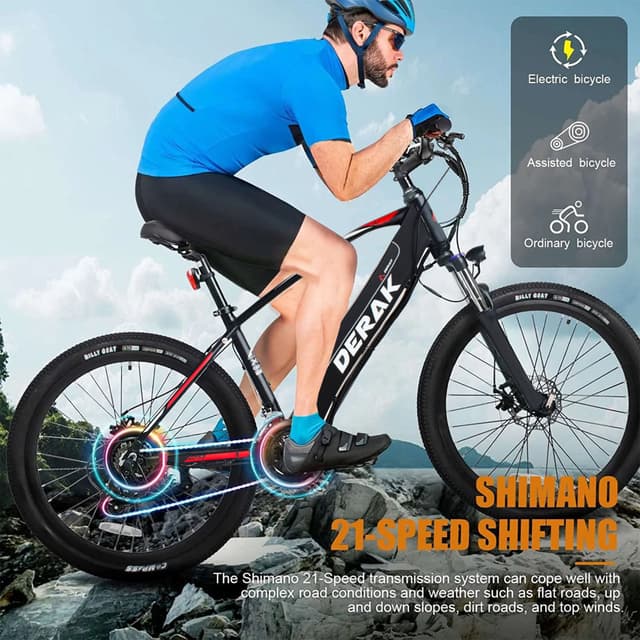 دراجة كهربائية هوائية رياضية ديراك بايك اكس 3 1000 واط DerakBikes X3 29" Electric Bicycle