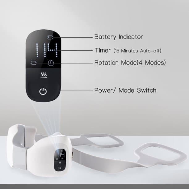 جهاز مساج للرقبة والكتف مع خاصية التسخين 2200 مللي أمبير Portable Rechargeable Neck and Shoulder Massager With Heat