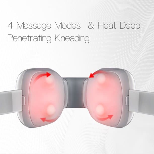 جهاز مساج للرقبة والكتف مع خاصية التسخين 2200 مللي أمبير Portable Rechargeable Neck and Shoulder Massager With Heat